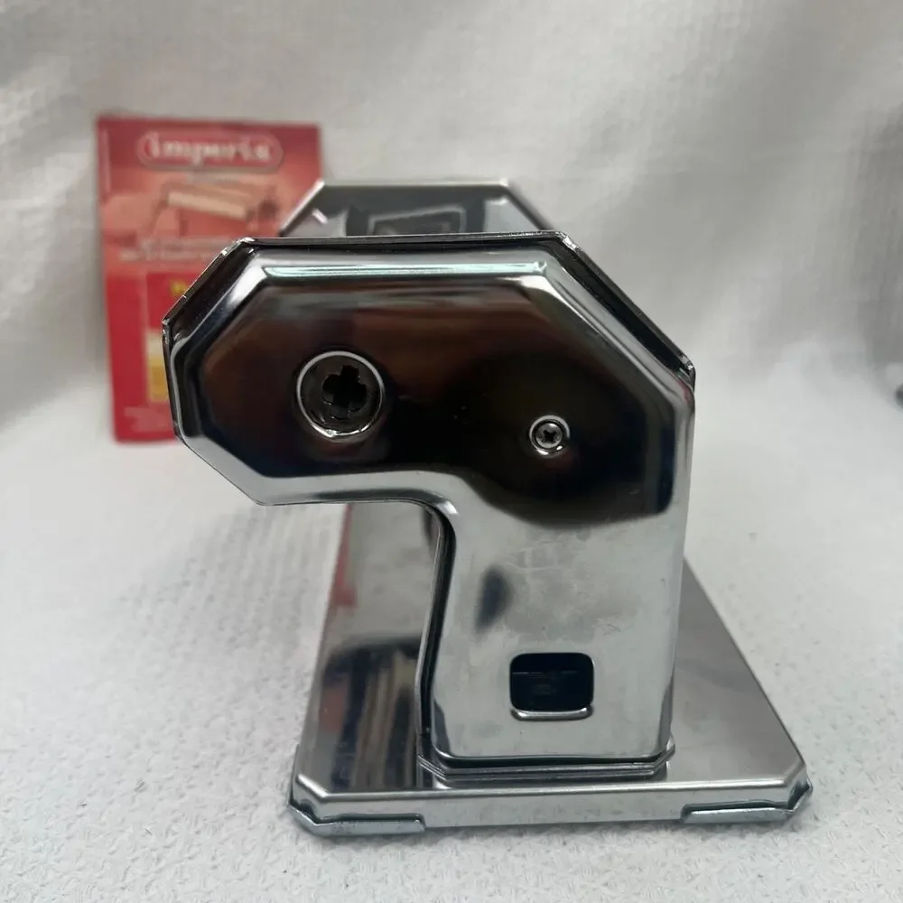 Imperia SP150 Pasta Machine Made in Italy Chrome w Cutter Clamp Crank in Box